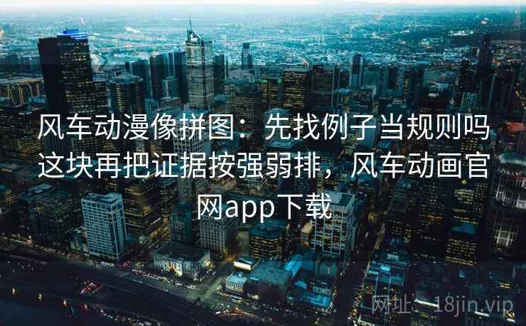 风车动漫像拼图：先找例子当规则吗这块再把证据按强弱排，风车动画官网app下载