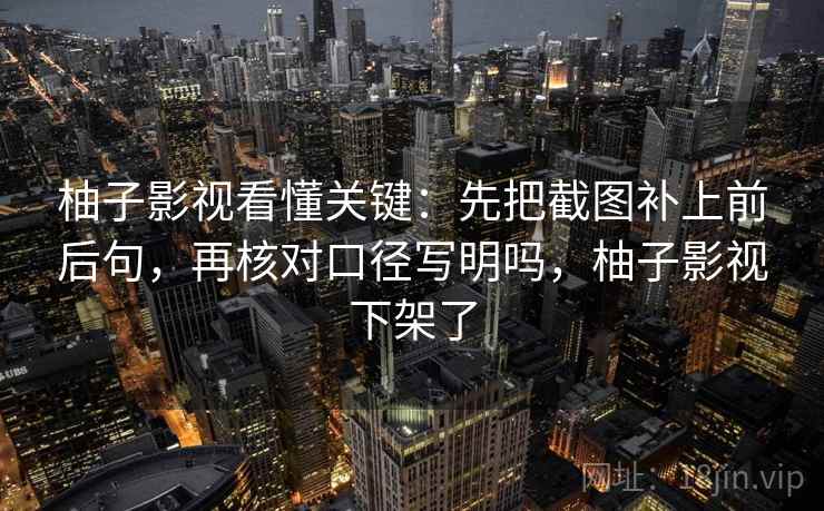 柚子影视看懂关键：先把截图补上前后句，再核对口径写明吗，柚子影视下架了