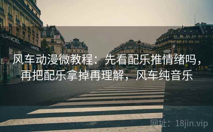 风车动漫微教程：先看配乐推情绪吗，再把配乐拿掉再理解，风车纯音乐