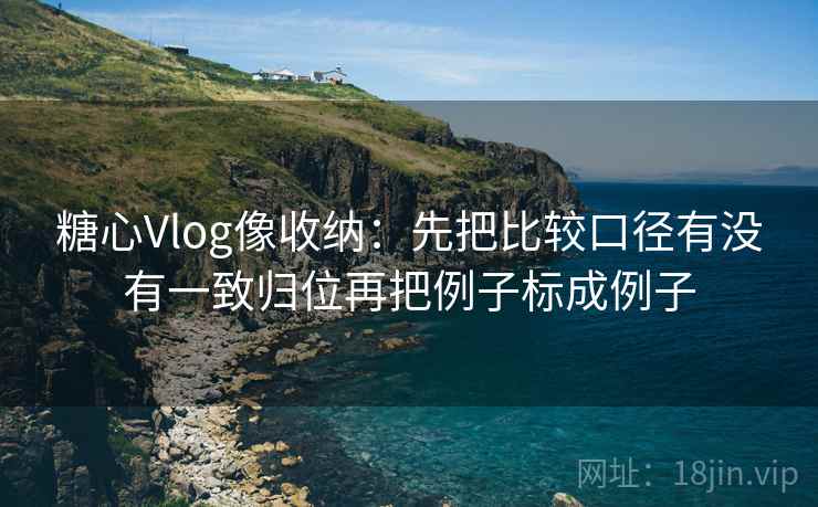 糖心Vlog像收纳：先把比较口径有没有一致归位再把例子标成例子